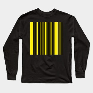 linear yellow abstract pattern Long Sleeve T-Shirt